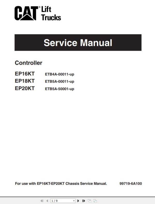CAT Forklift EP18KT Service Manual 1
