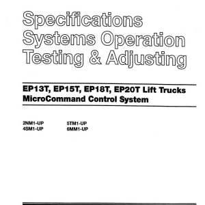 CAT Forklift EP18T Service Manual