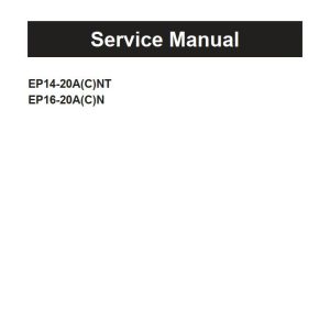 CAT Forklift EP20AN Service Operation Maintenance Manual