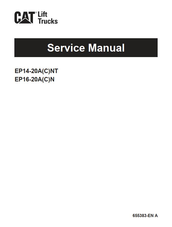 CAT Forklift EP20AN Service Operation Maintenance Manual