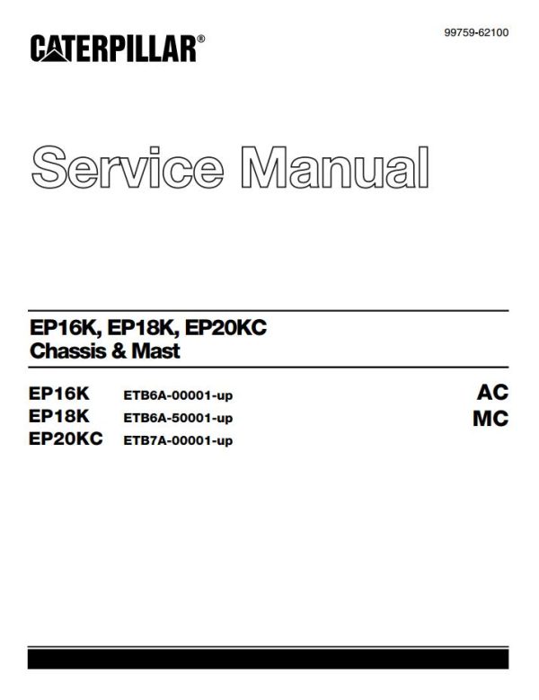 CAT Forklift EP20KC Service Manual