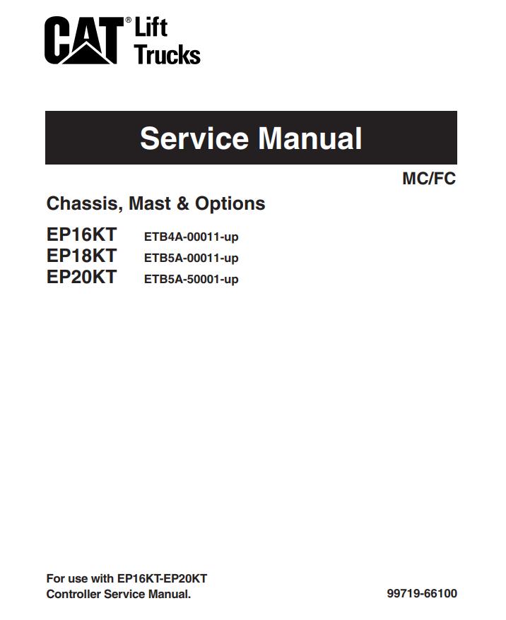 CAT Forklift EP20KT Schematic Service Manual