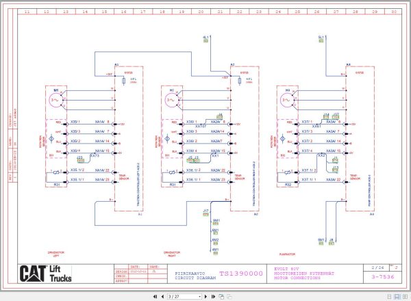 CAT Forklift EP30CN Schematic Service Operation Maintenance Manual 1