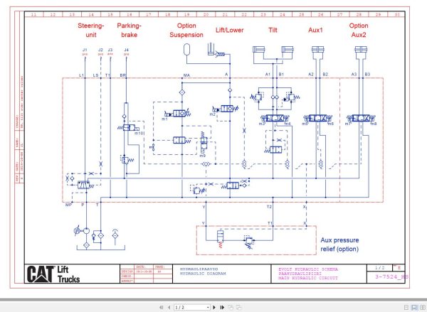 CAT Forklift EP30CN Schematic Service Operation Maintenance Manual 2