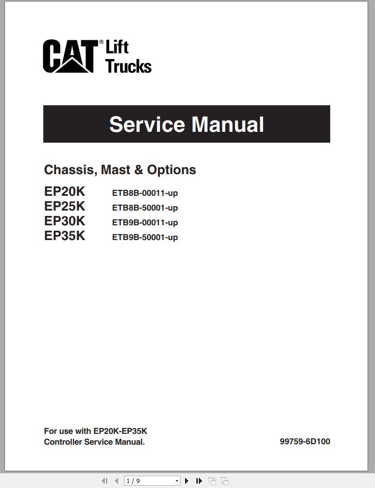 CAT Forklift EP30K Service Manual 1