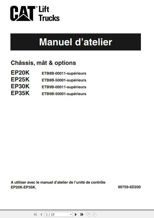 CAT Forklift EP35K Service Manual 1
