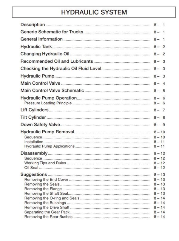 CAT Forklift ES5000 Service Manual 1