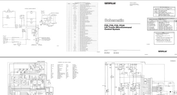 CAT Forklift F25 F30 F35 Schematic Service Manual 1