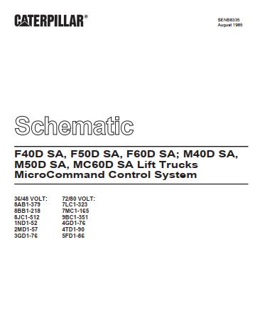 CAT Forklift F40D SA Schematic Service Manual 1