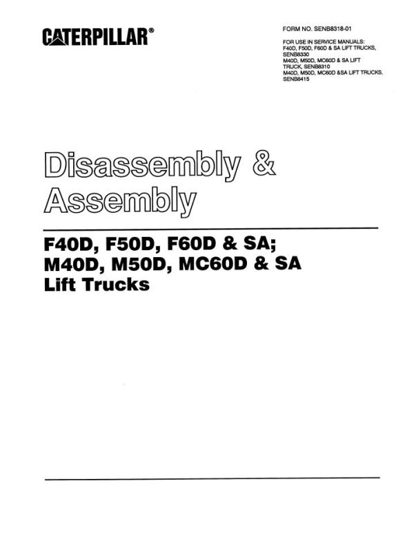 CAT Forklift F50D SA Service Manual 1