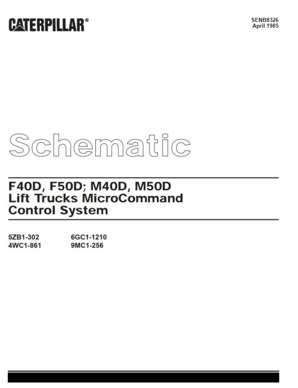 CAT Forklift F50D Service Manual 1