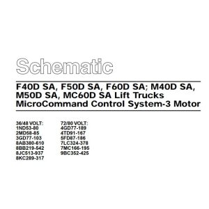 CAT Forklift F60D P Service Manual