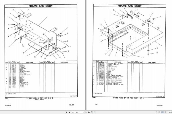 CAT Forklift F60D Spare Parts Manual 1