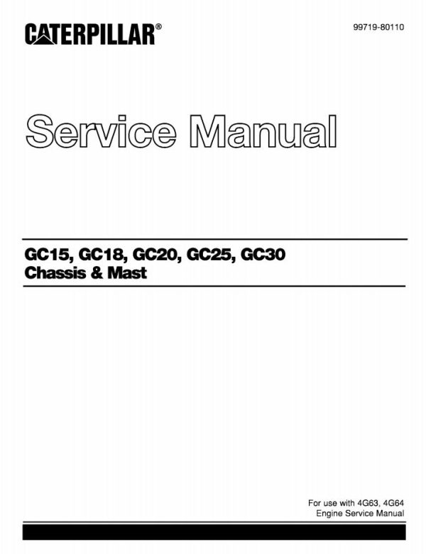 CAT Forklift GC15 Service Manual
