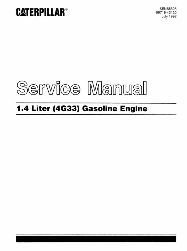 CAT Forklift GC15 Service Manual 1