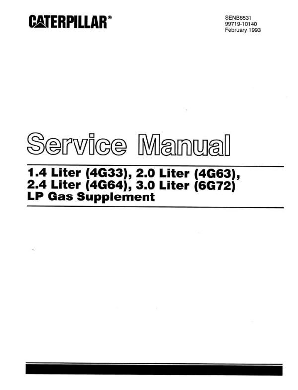 CAT Forklift GC20 HP Service Manual