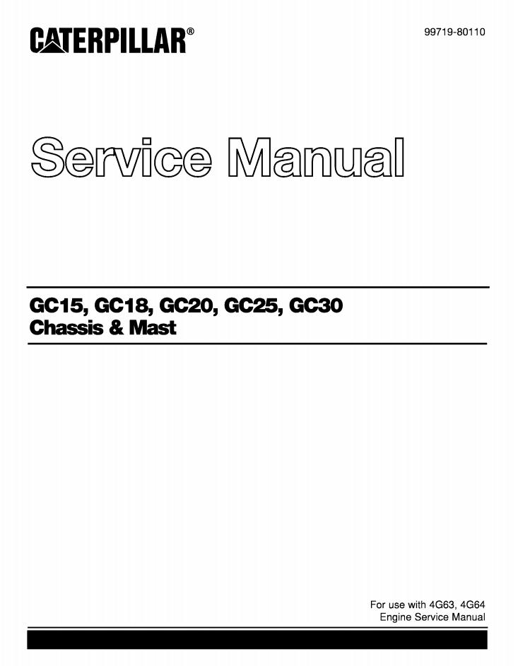 CAT Forklift GC25HP Schematic Service Manual