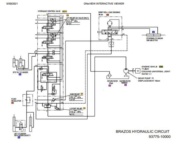 CAT Forklift GC45K STR Schematic Service Operation Maintenance Manual 2