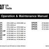 CAT Forklift GP15K Schematic Service Operation Maintenance Manual