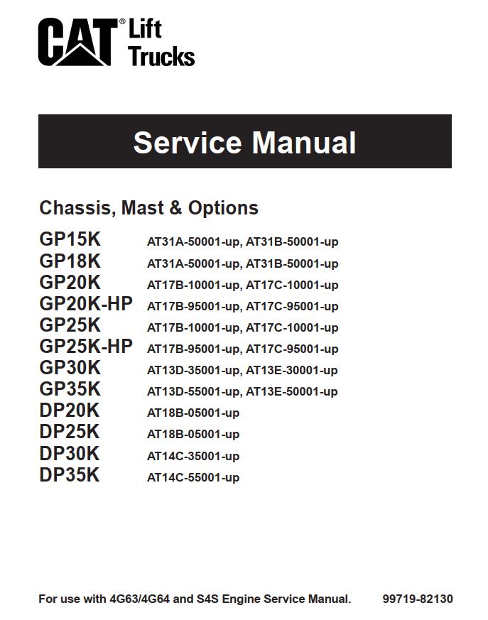 CAT Forklift GP20K HP Schematic Service Manual