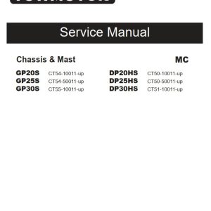 CAT Forklift GP20S Schematic Service Operation Maintenance Manual
