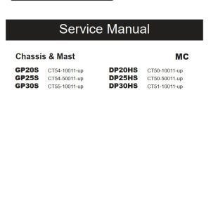 CAT Forklift GP25S Service Operation Maintenance Manual