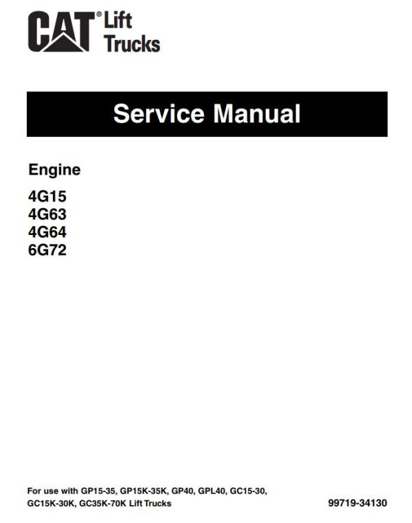 CAT Forklift GP25ZT Service Manual