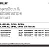 CAT Forklift GP50 Service Operation Maintenance Manual