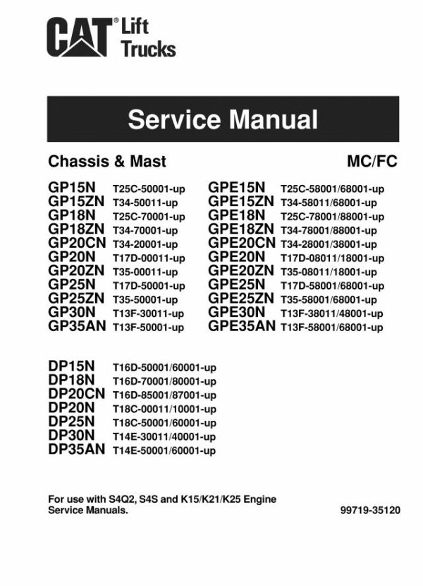 CAT Forklift GPE20ZN Service Manual 2