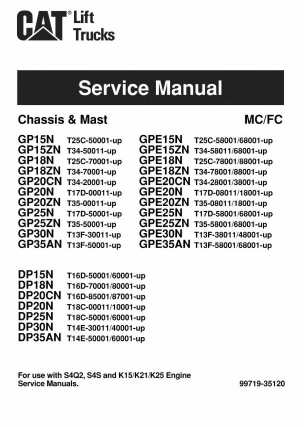 CAT Forklift GPE35N Service Manual 1