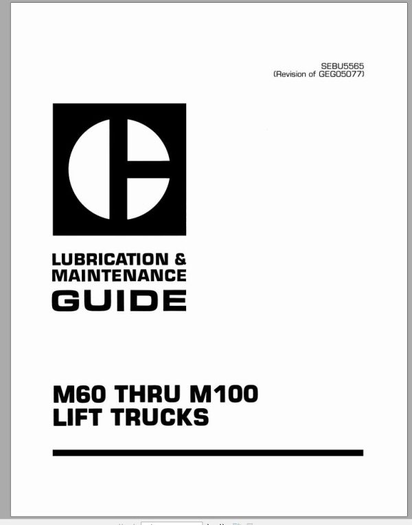 CAT Forklift M100 Service Manual