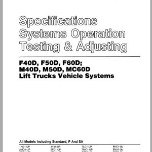 CAT Forklift M40D P Service Manual