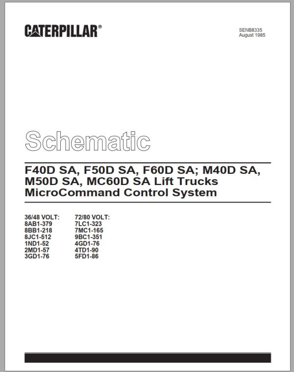 CAT Forklift M40D SA Service Manual