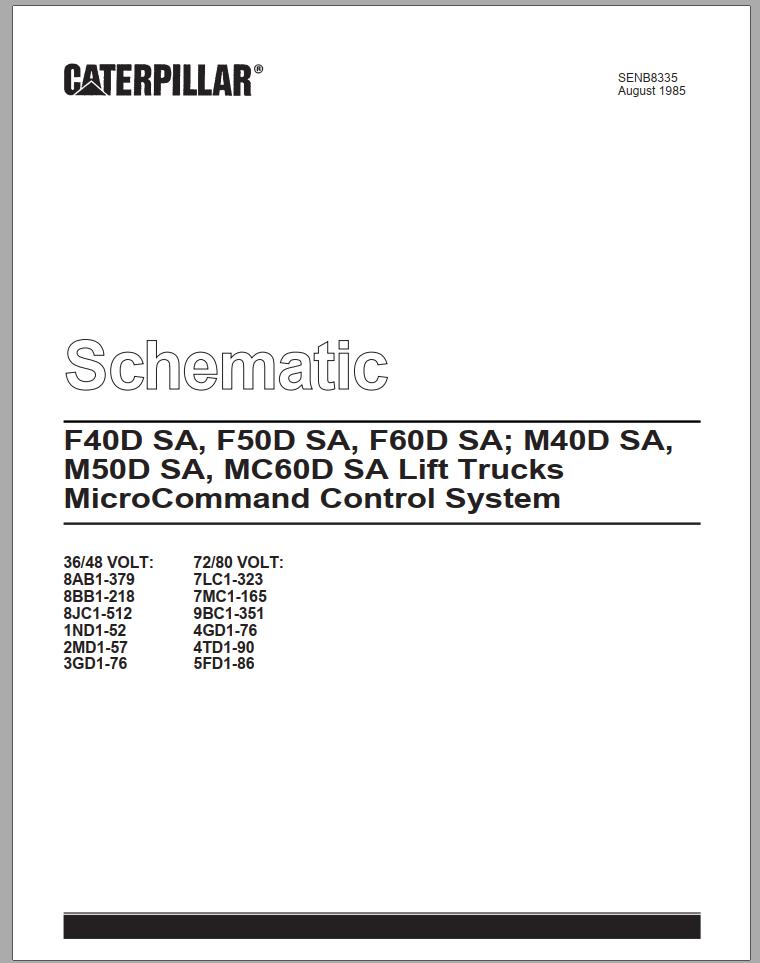 CAT Forklift M40D SA Service Manual