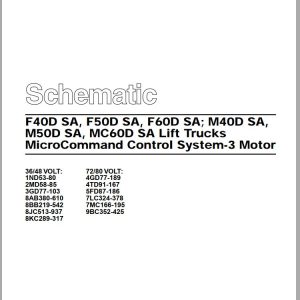 CAT Forklift M50D SA Service Manual