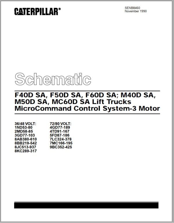 CAT Forklift M50D SA Service Manual