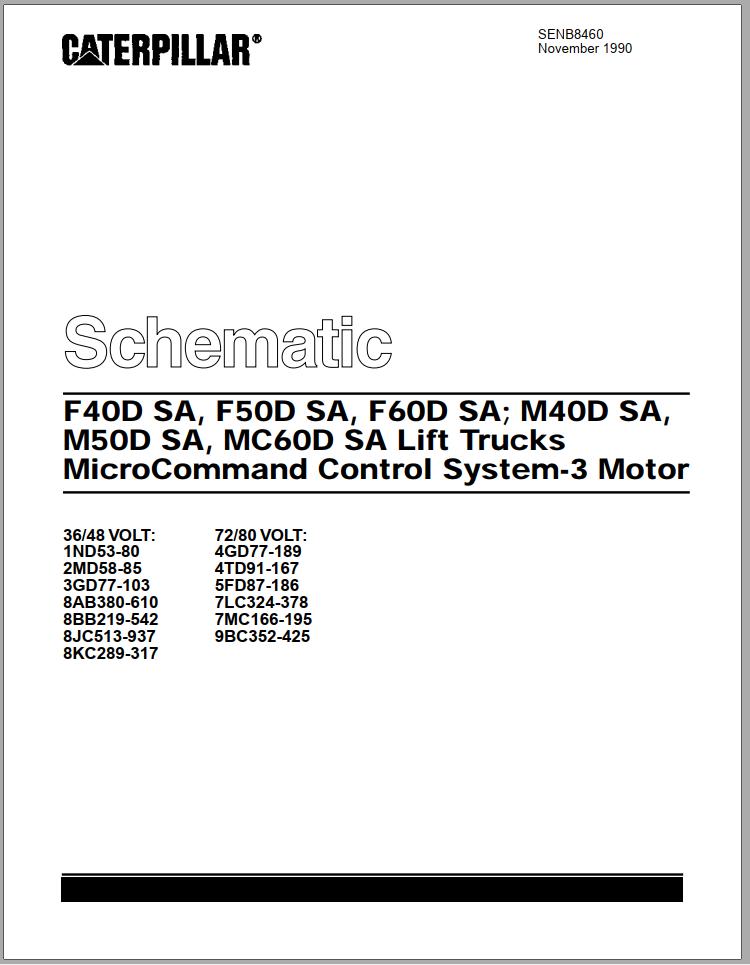 CAT Forklift M50D SA Service Manual