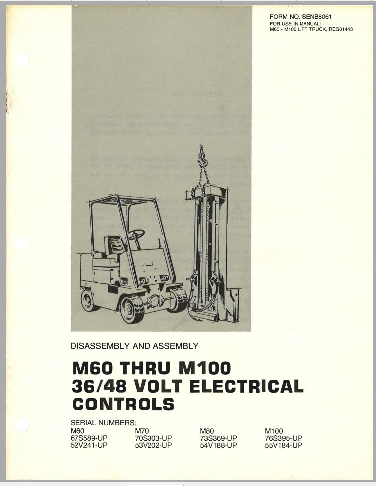 CAT Forklift M60 Service Manual