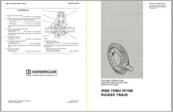 CAT Forklift M70 Service Manual 2