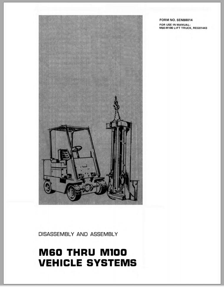CAT Forklift M80 Service Manual