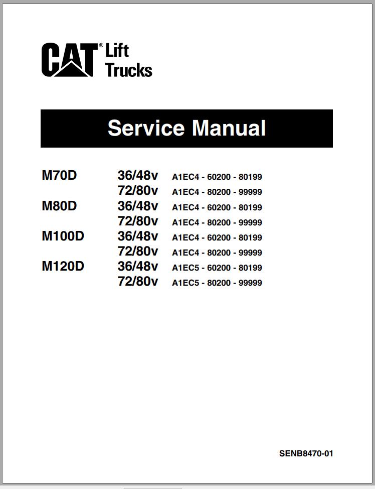 CAT Forklift M80D Service Manual