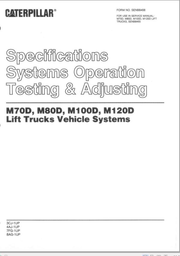 CAT Forklift M80D Service Manual 1