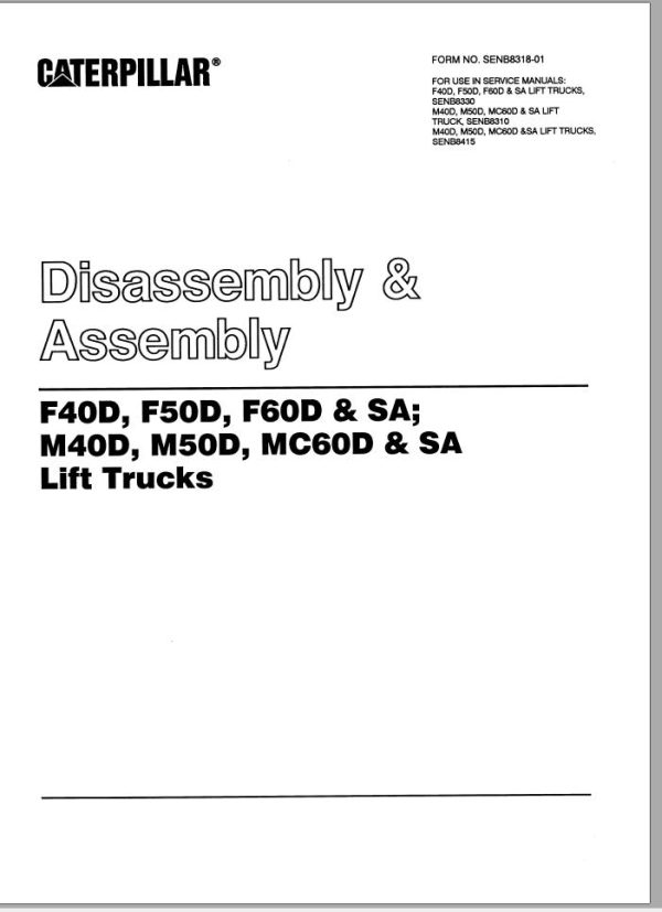 CAT Forklift MC60D P Service Manual 1