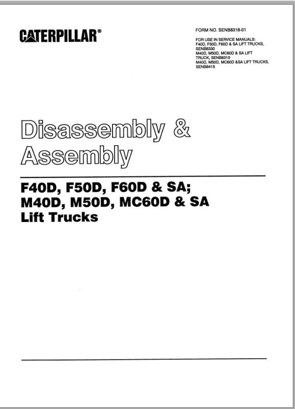 CAT Forklift MC60D SA Service Manual 1