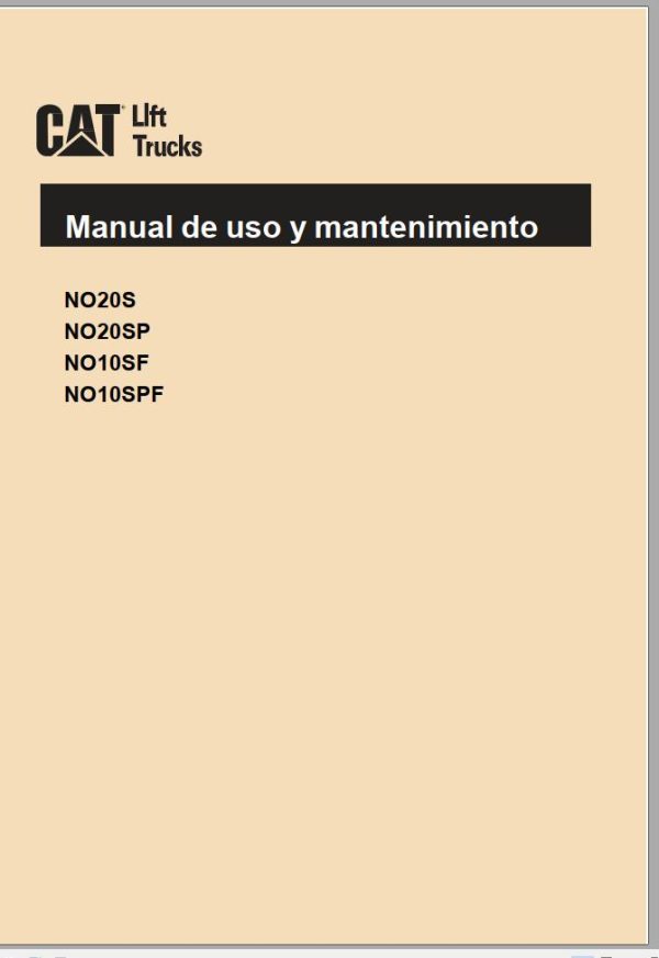 CAT Forklift NO10SF Service Operation Maintenance Manual 1