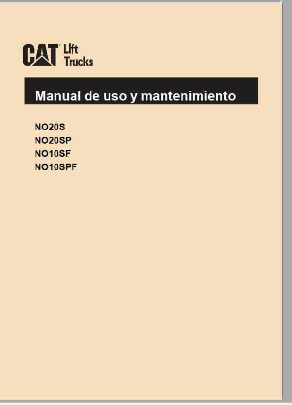 CAT Forklift NO10SPF Service Operation Maintenance Manual 1