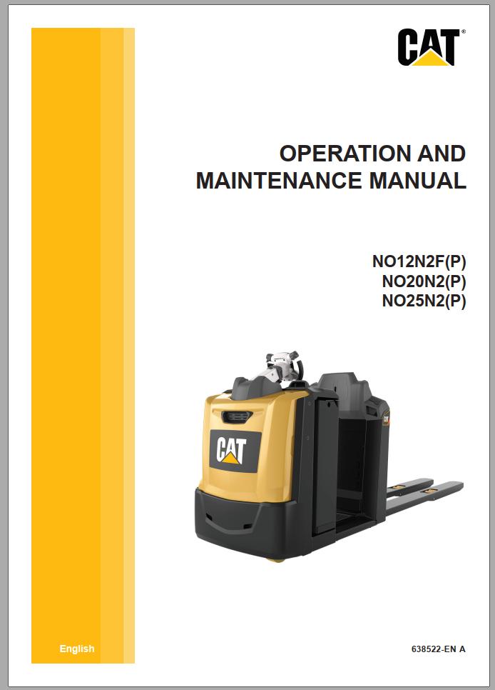 CAT Forklift NO12N2F Service Operation Maintenance Manual