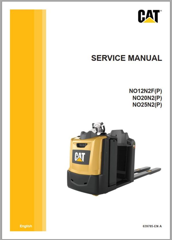 CAT Forklift NO20N2 Service Operation Maintenance Manual