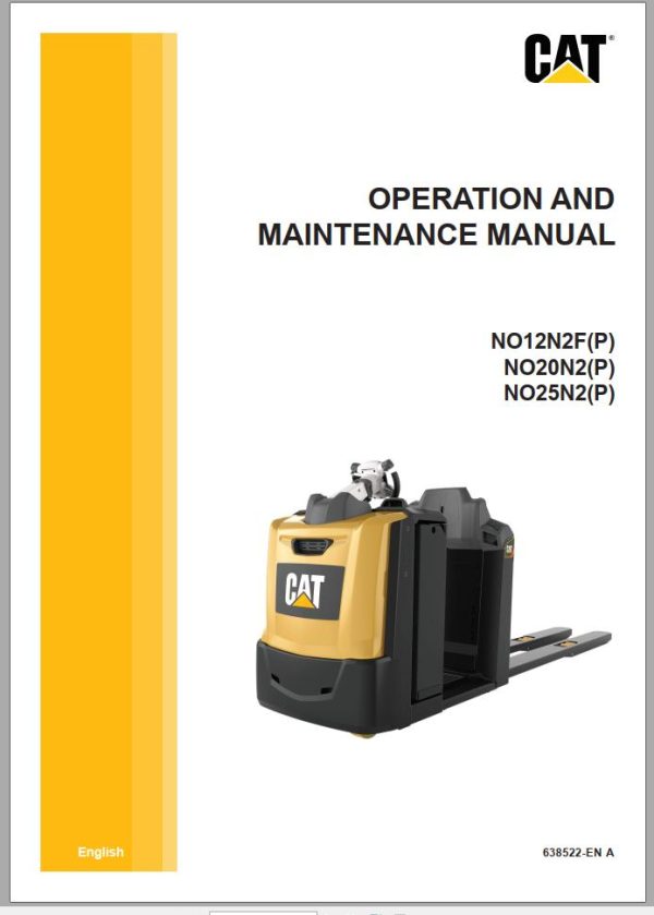 CAT Forklift NO20N2 Service Operation Maintenance Manual 1