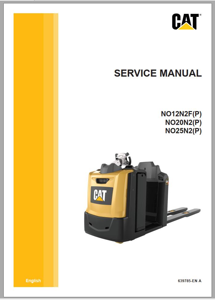 CAT Forklift NO20N2P Service Operation Maintenance Manual 1